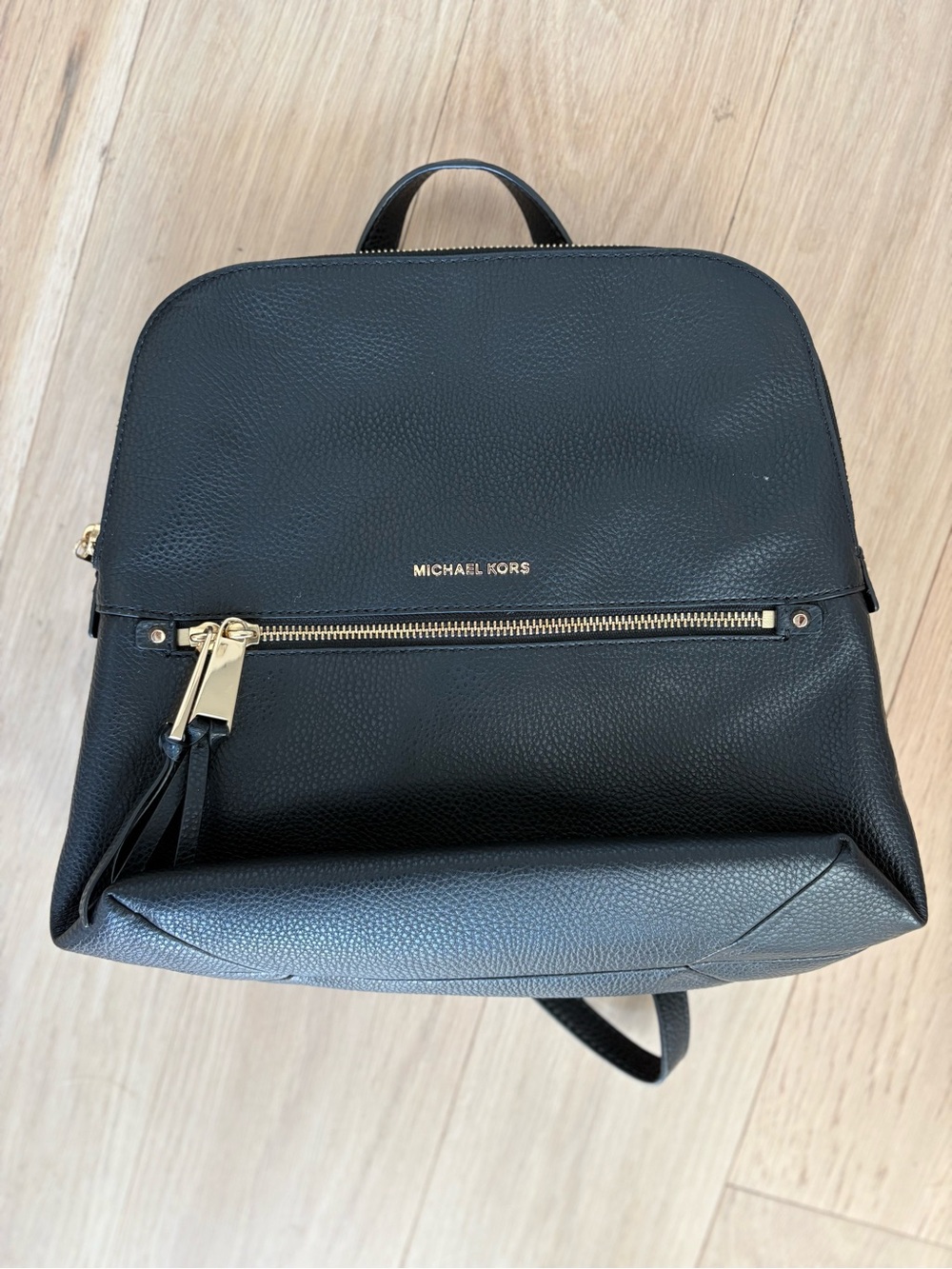 Michael Kors Black Pebbled Leather Backpack - Picture 2 of 6